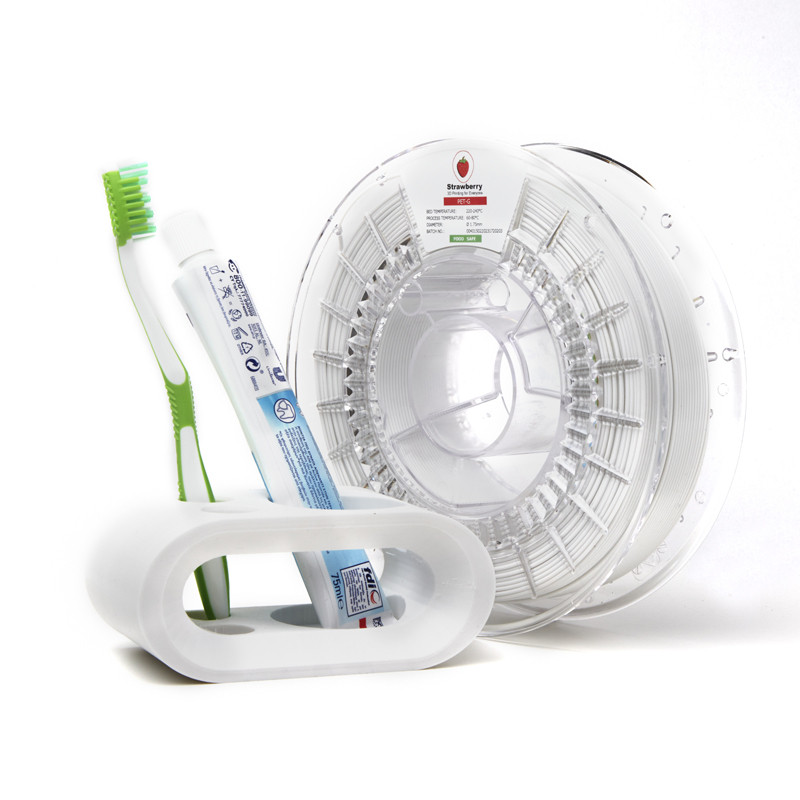 Strawberry 3d PETG Printer Filament 1.75 (+/- 0,05mm) White 750 gr