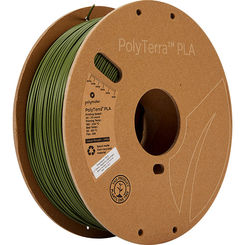 Polymaker Polyterra PLA  1.75mm  1Kg Army Dark Green