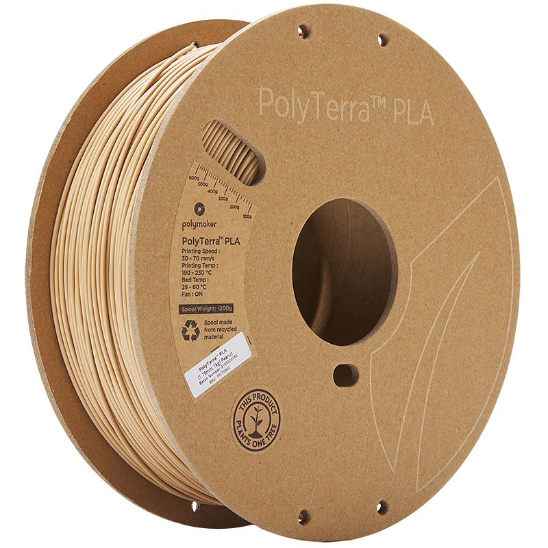 Polymaker Polyterra PLA  1.75mm  1Kg Wood Brown 6938936709763