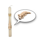 Λαμπάδα Οβάλ Μπρελοκ Κουτάβι pitbull