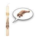 Λαμπάδα Οβάλ Μπρελοκ Κουτάβι Irish Setter