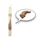 Λαμπάδα Οβάλ Μπρελοκ Κουτάβι Poodle