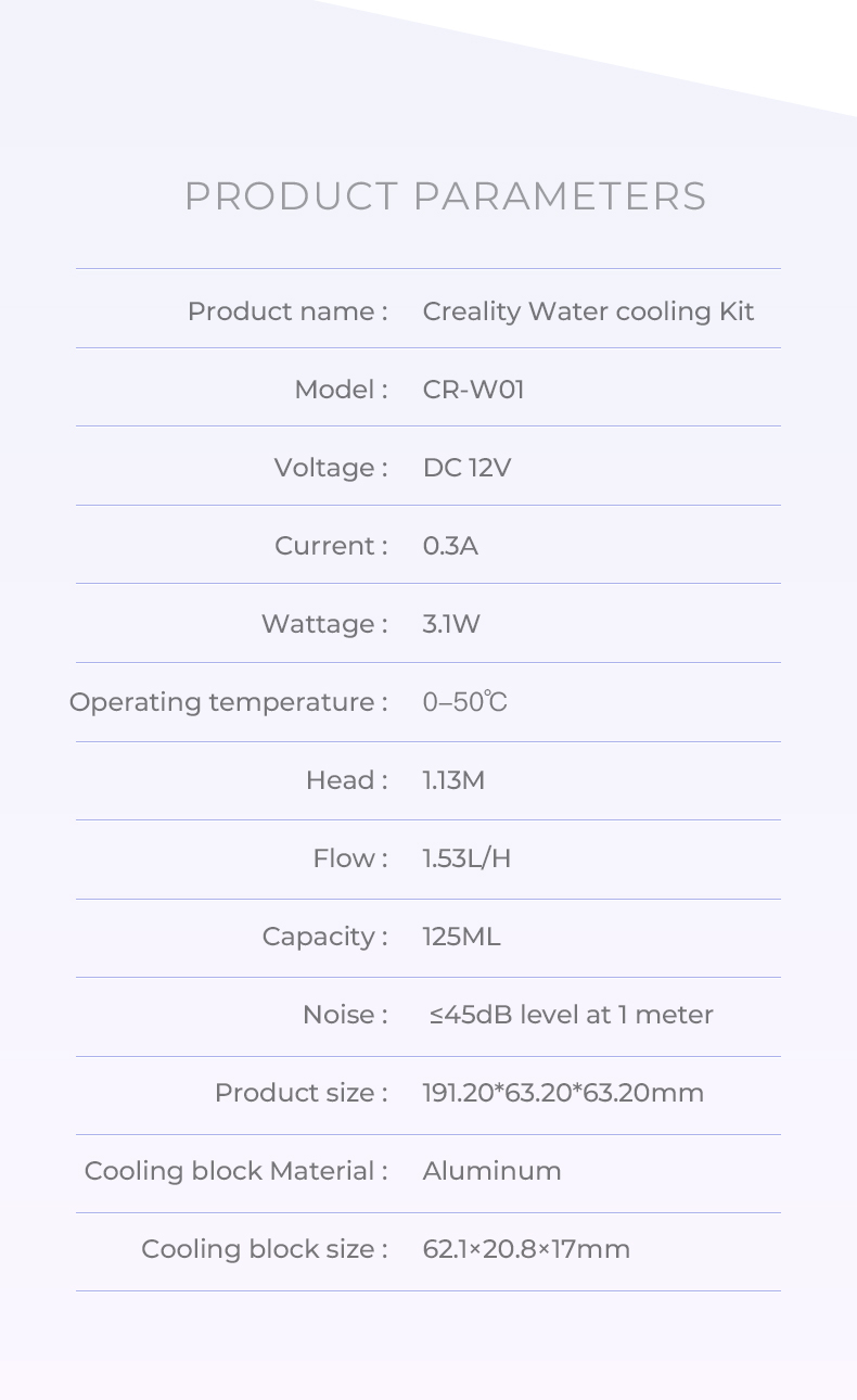 CREALITY WATERCOOLING KIT